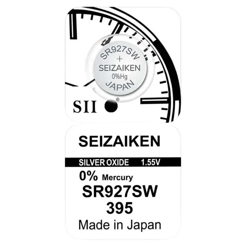 Батарейка SEIZAIKEN 395 (SR927SW) Silver Oxide 1.55V (1/10/100/1000)