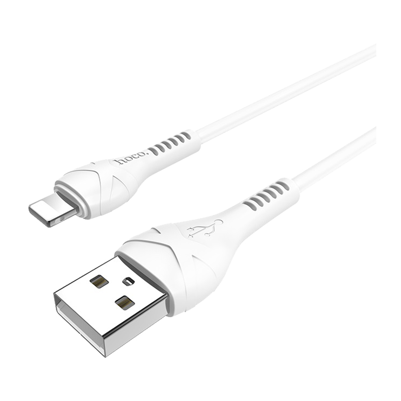 Кабель HOCO X37 USB (m)-Lightning (m) 1.0м 2.4A ПВХ белый (1/31/310)