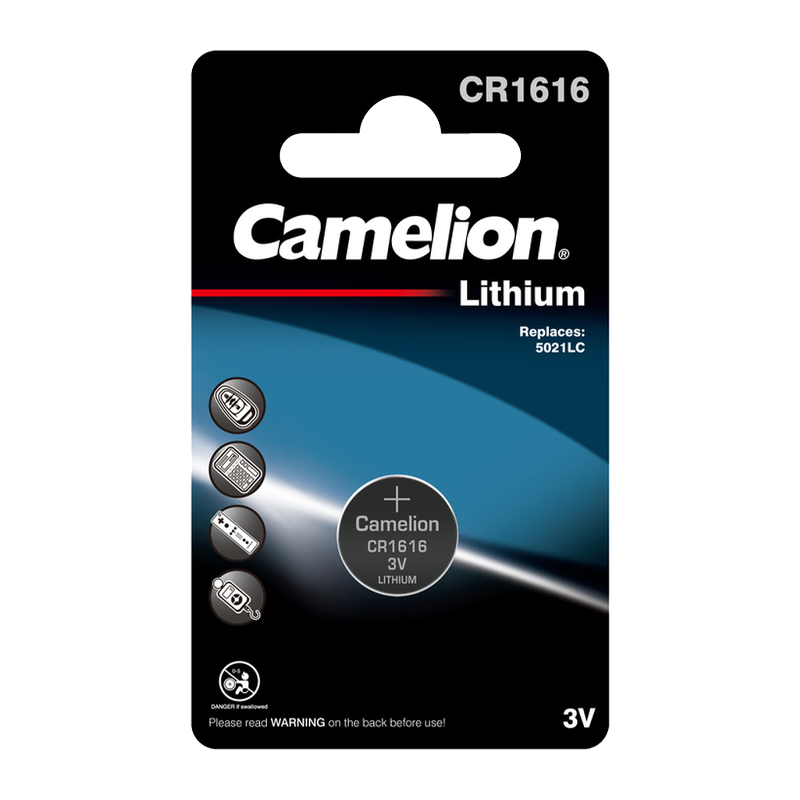 Батарейка Camelion CR1616 BL1 Lithium 3V (1/10/1800)