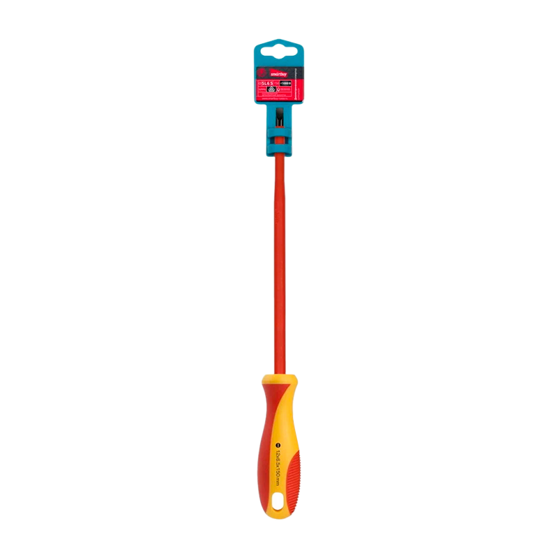 Диэлектрическая отвертка Smartbuy Tools шлицевая SL6.5x150, до1000В,VDE