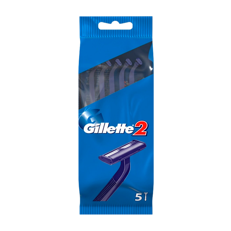 Бритва Gillette 2 лезвия пластиковая ручка 5шт. (1/24)