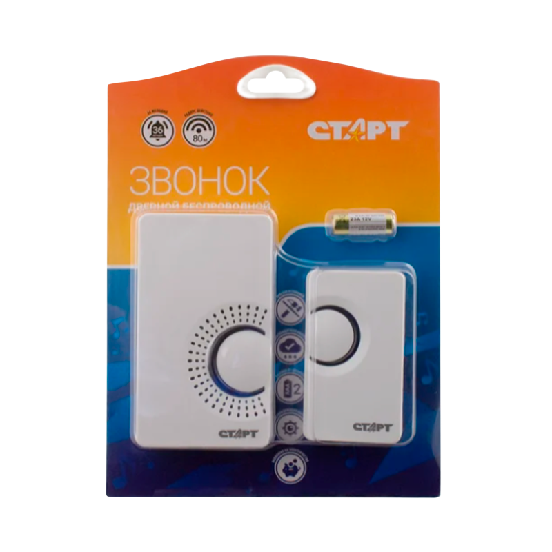 Беспроводной звонок Старт 002 белый (1/30/60)
