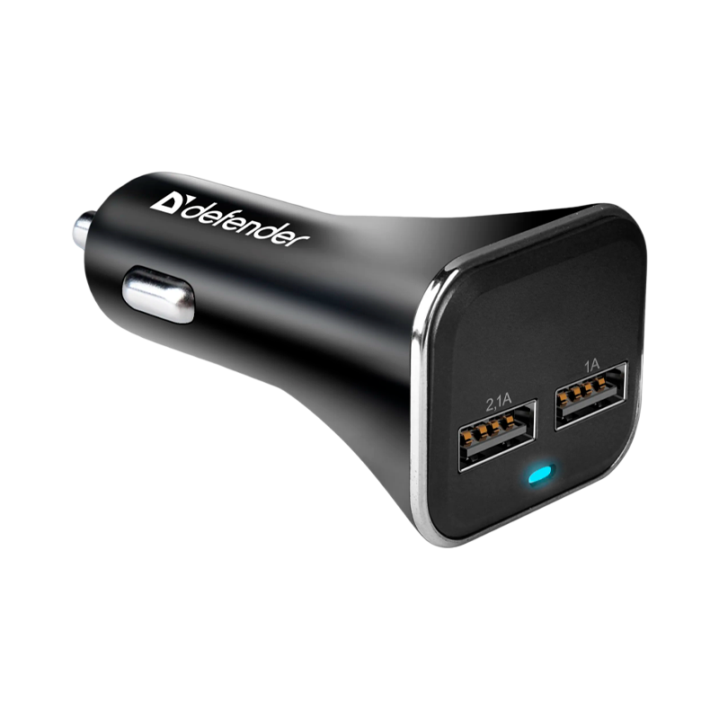 Автомобильное З/У Defender UCA-31 2USB 3.1A 5W черный (1/50)