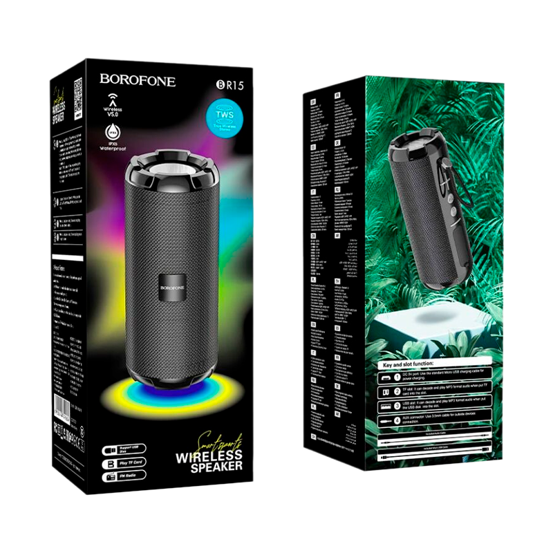 Портативная колонка Borofone BR15 bluetooth 5.0 microSD черный (1/50)