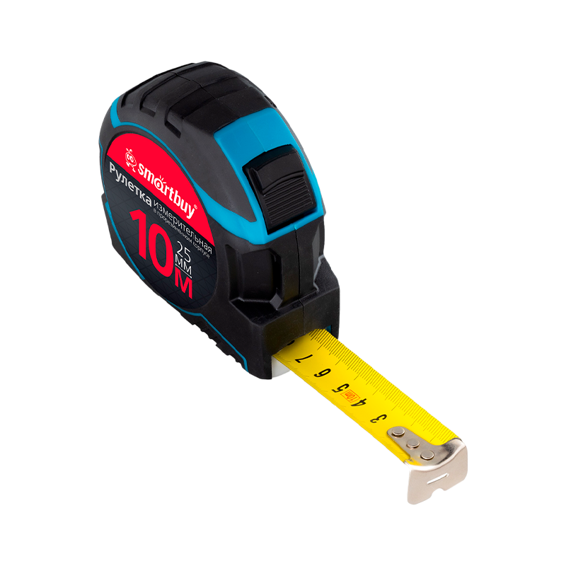 Рулетка измерительная Smartbuy Tools 10м*25мм пластик прорезиненная
