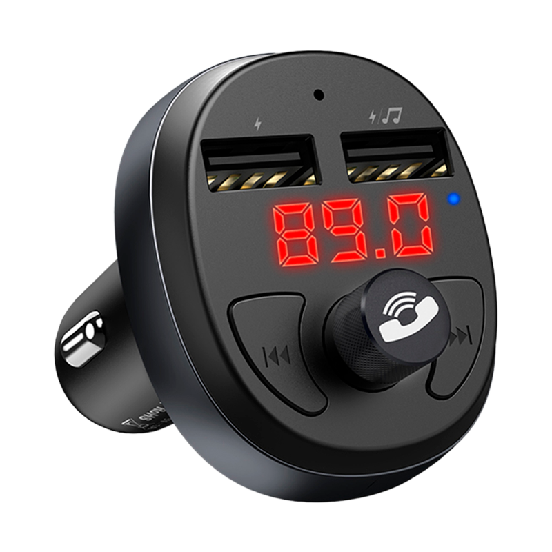 FM-трансмиттер HOCO E41 2USB microSD bluetooth 4.2 черный (1/96)