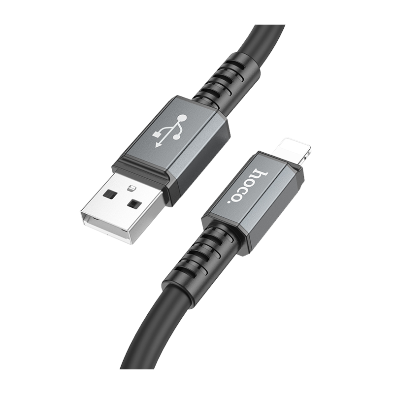 Кабель HOCO X85 USB (m)-Lightning (m) 1.0м 2.0A TPE черный (1/33/330)