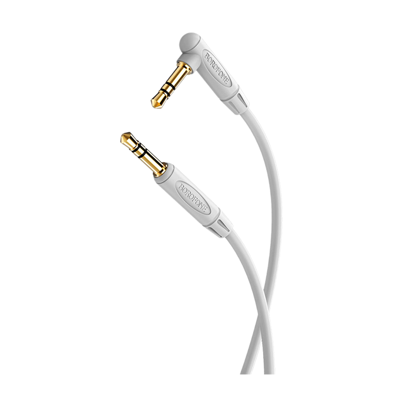 Кабель AUX Borofone BL4 Jack 3.5mm (m)-Jack 3.5mm (m) 2.0м ПВХ серебряный (1/63/252)