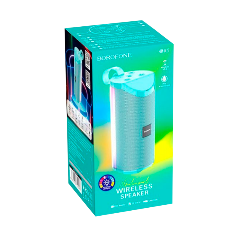 Портативная колонка Borofone BR5 bluetooth 5.0 microSD зеленый (1/40)