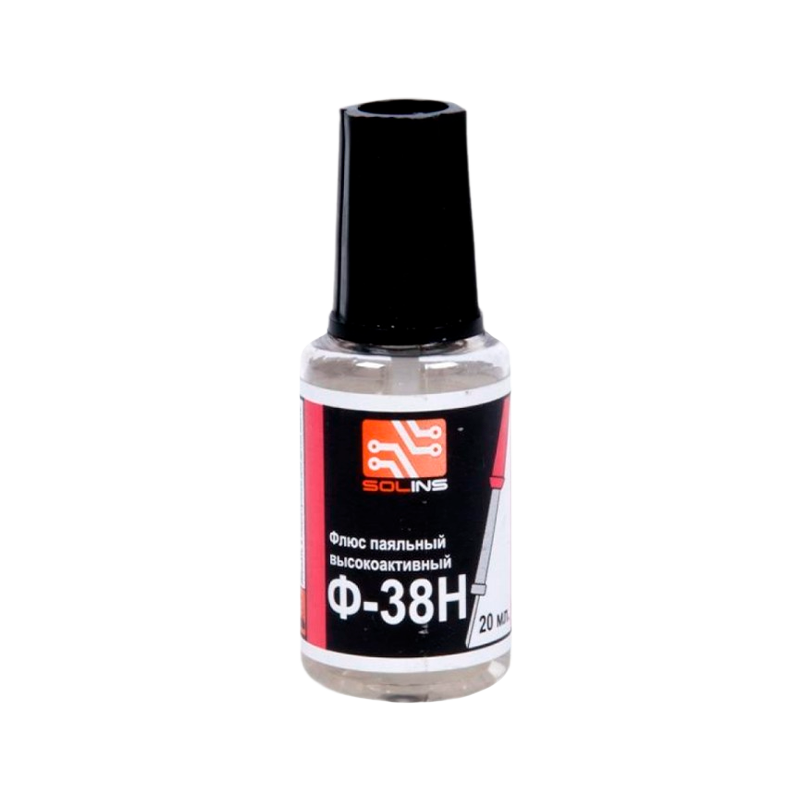 Флюс паяльный Ф38Н ПЭТ-22мл с кистью Solins