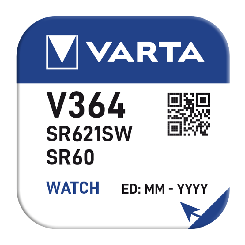 Батарейка Varta 364 (SR621SW) BL1 Silver Oxide 1.55V (1/10/100)