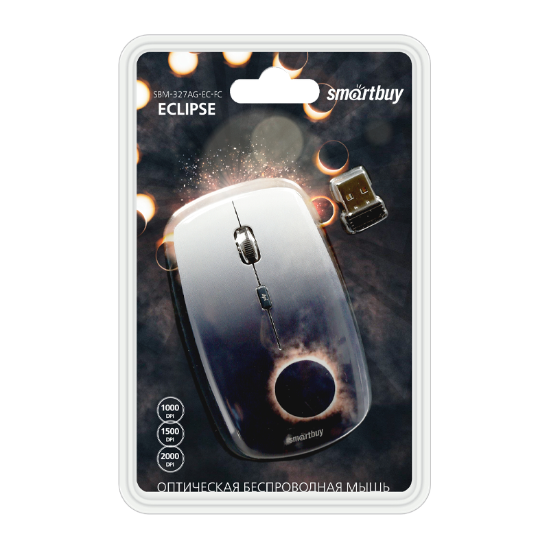 Мышь беспроводная Smartbuy 327AG классическая USB Eclipse (1/40)