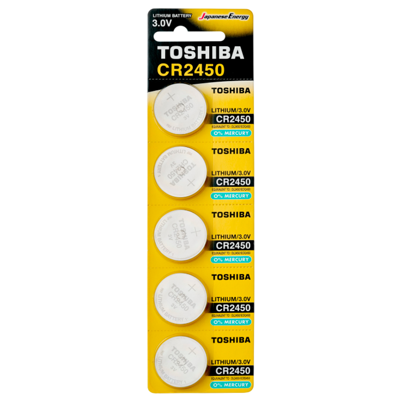 Батарейка Toshiba CR2450 BL5 Lithium 3V (5/100/8000)