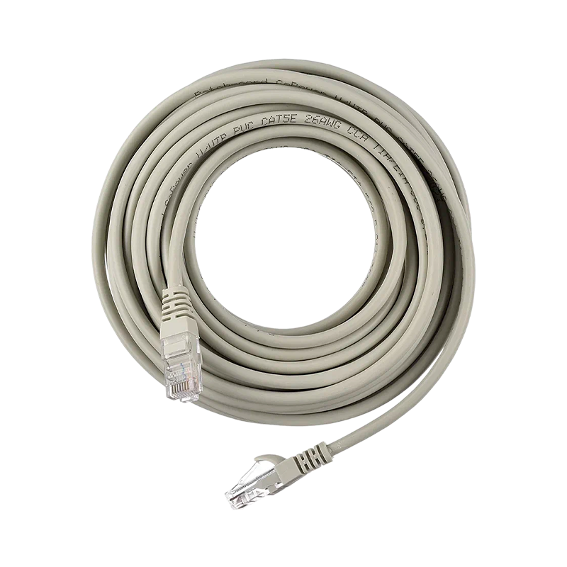Патч-корд GoPower RJ-45 (m)-RJ-45 (m) 10.0м кат.5е ПВХ 26AWG CCA серый в пакете (1/25)