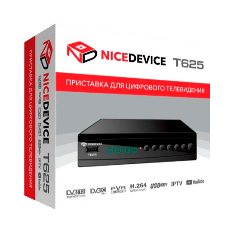 Приставка для цифрового ТВ Selenga T625 Nice Device DVB-T/T2/C черный