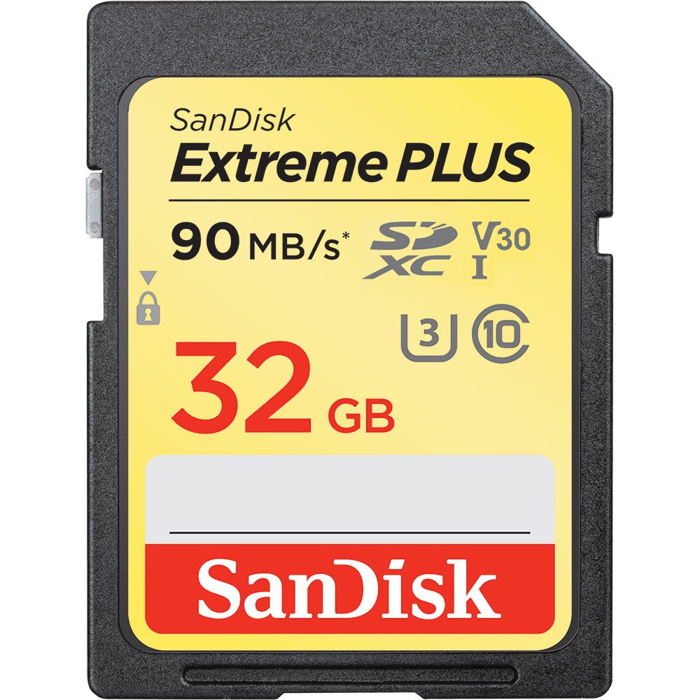 Карта памяти SD SanDisk Extreme Plus 32GB Class10 UHS-I (U3) 90 МБ/сек V30