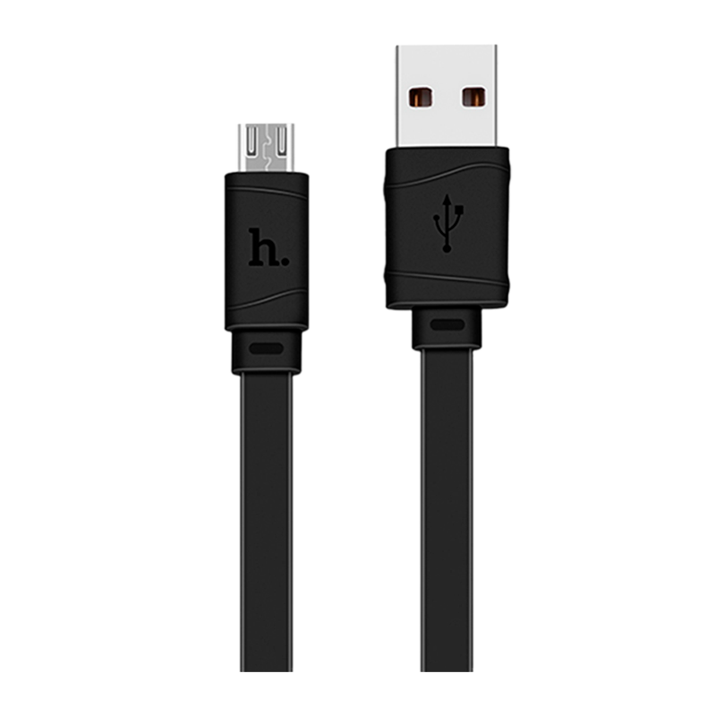 Кабель HOCO X5 USB (m)-microUSB (m) 1.0м 2.4A ПВХ черный (1/30/300)