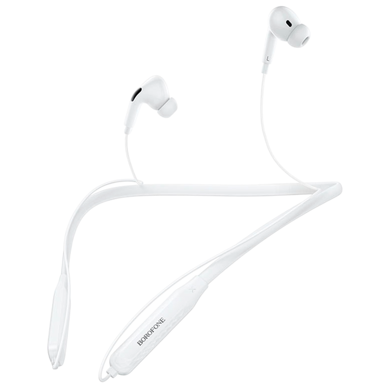 Наушники внутриканальные Borofone BE45 bluetooth 5.0 с микр. спорт. белый (1/80)