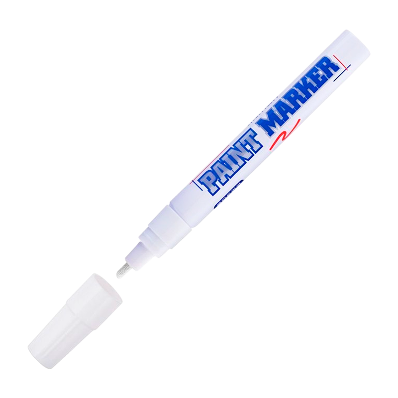 Маркер промышленный MunHwa PAINT MARKER PM-05 4.0мм нитрокраска белый (1/12/576)