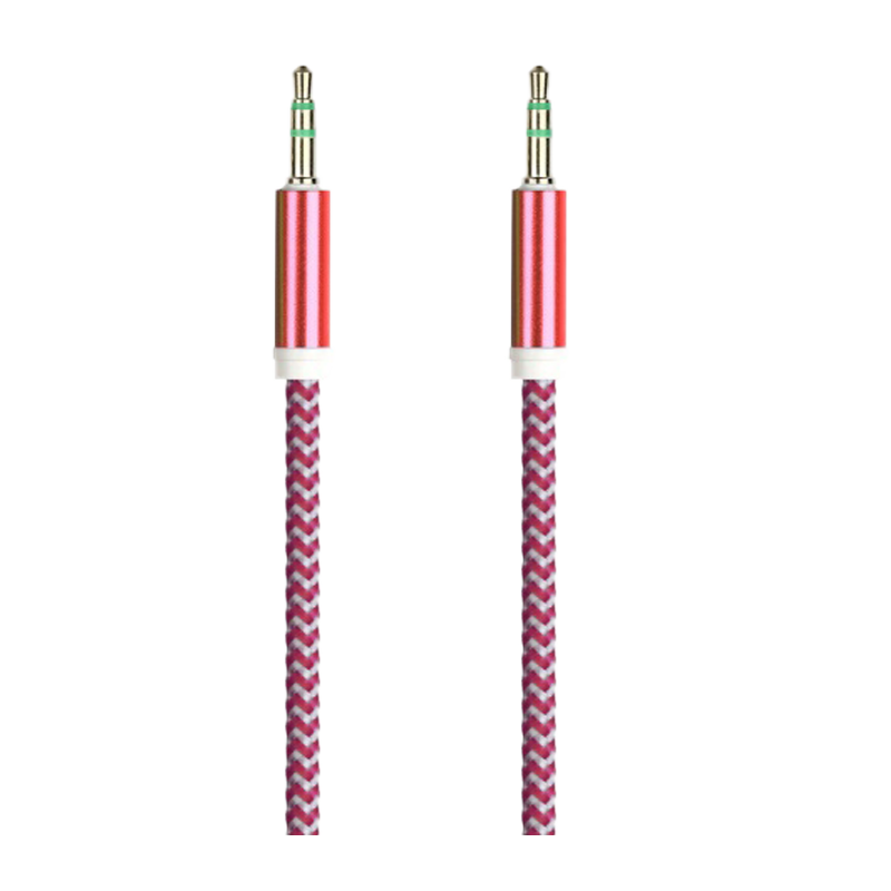 Кабель AUX Smartbuy Jack 3.5mm (m)-Jack 3.5mm (m) 1.0м прямой красный