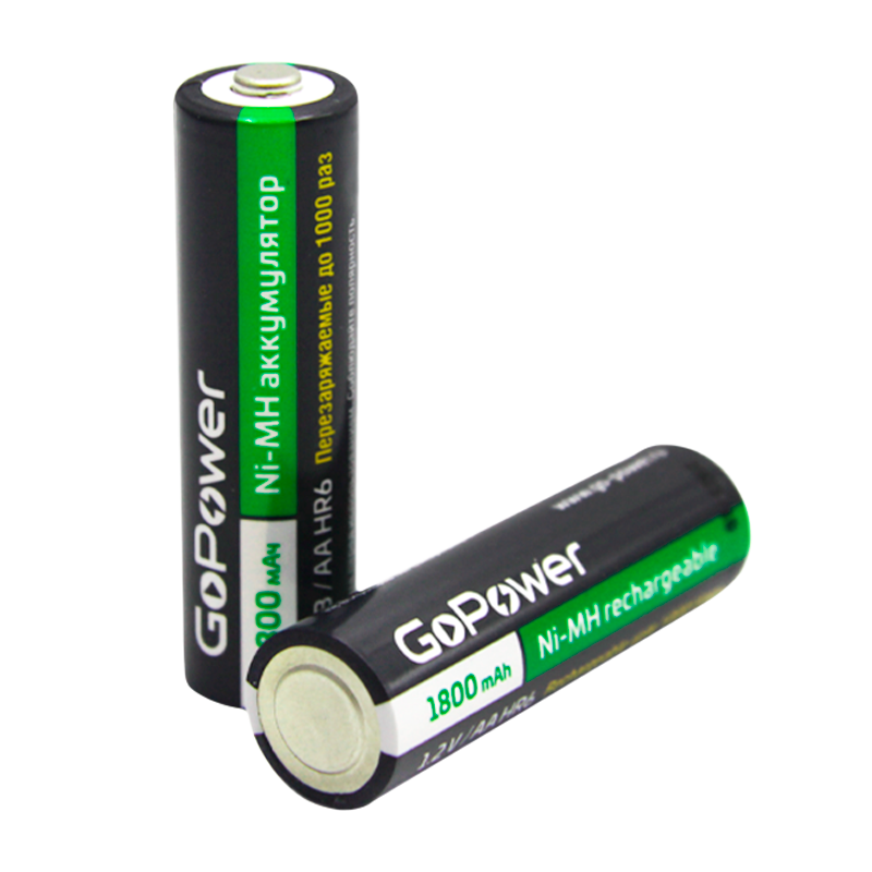 Аккумулятор бытовой GoPower HR6 AA BL2 NI-MH 1800mAh (2/20/240)