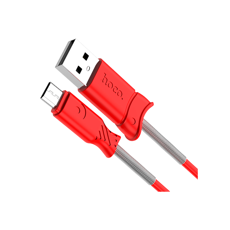 Кабель HOCO X24 USB (m)-microUSB (m) 1.0м 2.4A силикон красный (1/31/310)