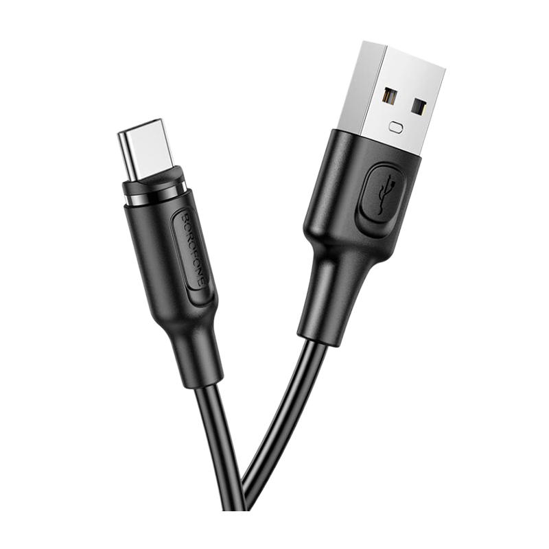 Кабель Borofone BX41 USB (m)-Type-C (m) 1.0м 2.4A ПВХ магнит черный (1/360)