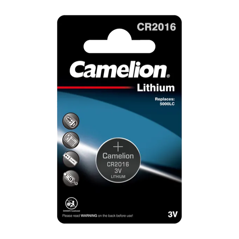Батарейка Camelion CR2016 BL1 Lithium 3V (1/10/1800)