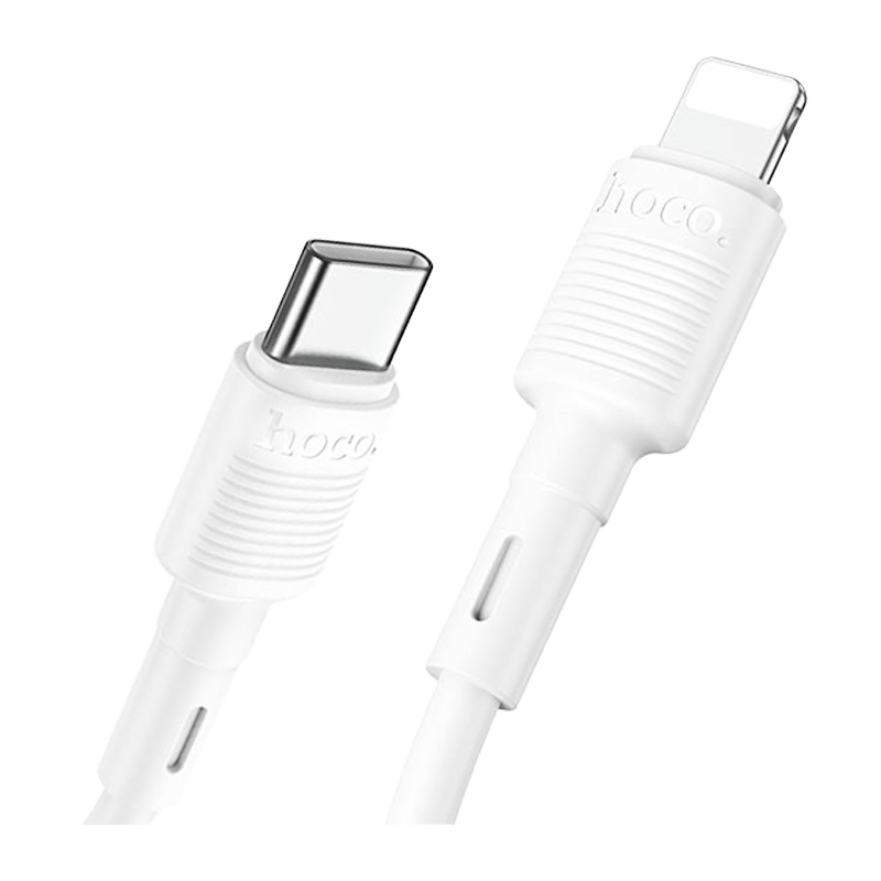 Кабель HOCO X83 Lightning (m)-Type-C (m) 1.0м 3.0A 20W ПВХ белый (1/33/330)