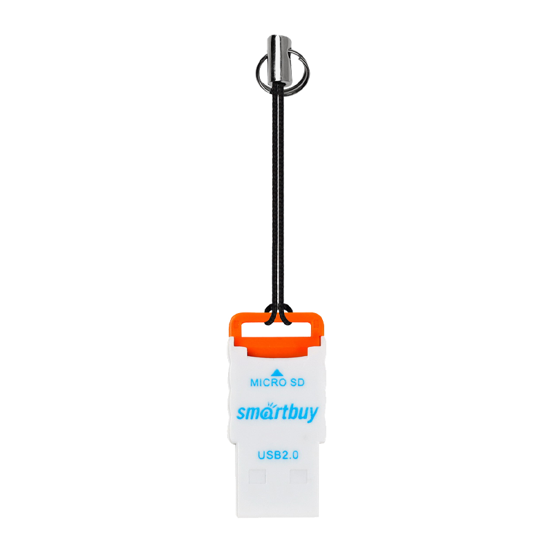 Картридер Smartbuy 707 USB2.0 microSD оранжевый (1/20)