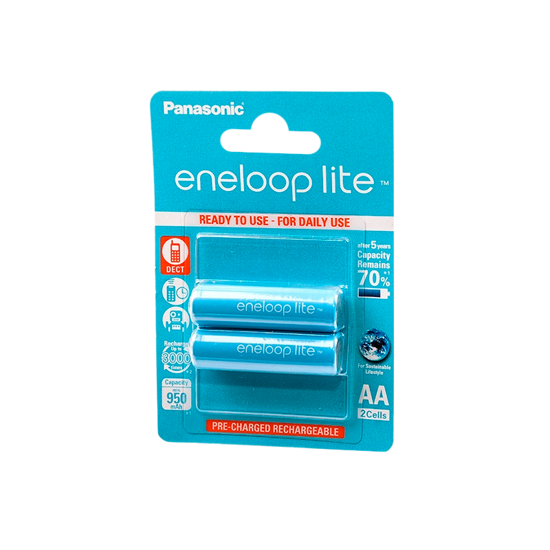 Аккумулятор предзаряженный RTU Panasonic HR6 AA BL2 NI-MH eneloop lite 950mAh (2/16/192)