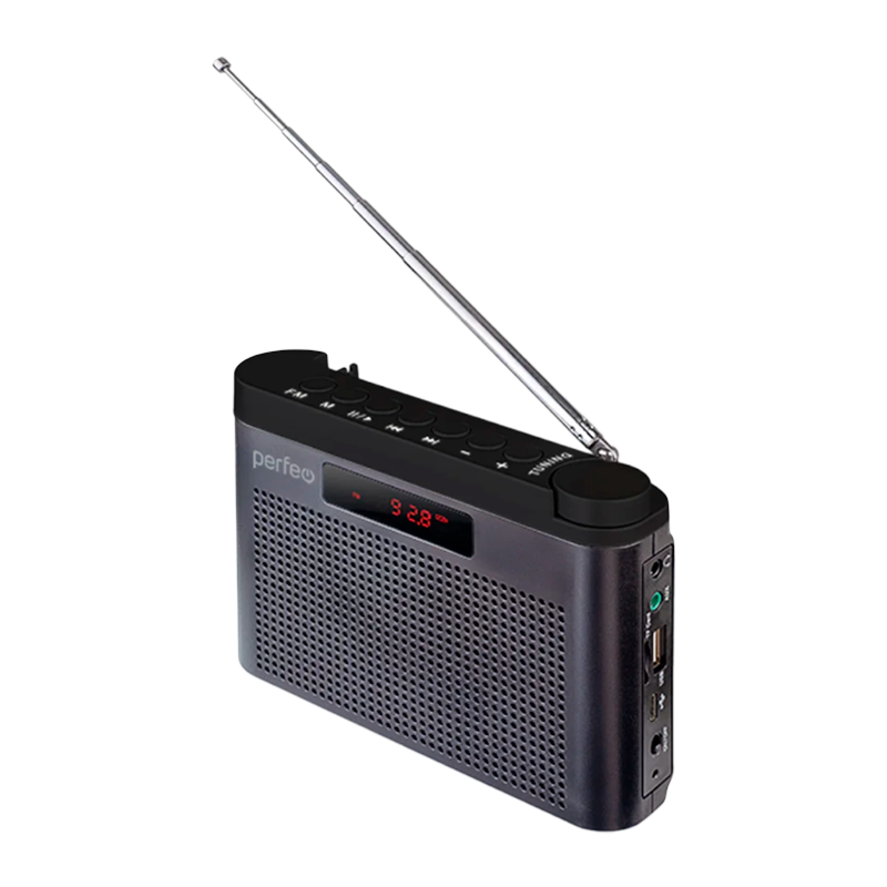 Радиоприемник Perfeo I70 ТАЙГА 6W пластик microSD USB/Jack3.5 FM серый