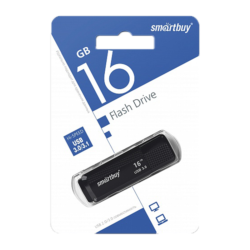 Флеш-накопитель Smartbuy Dock 16GB USB3.0 пластик черный