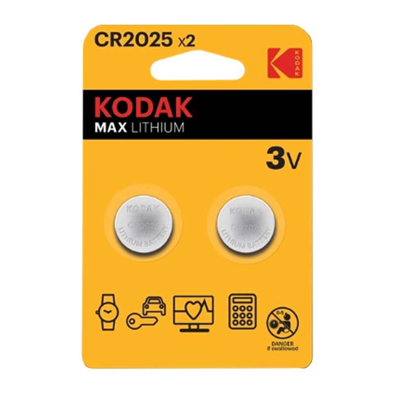 Батарейка Kodak MAX CR2025 BL2 Lithium 3V (2/60/240)