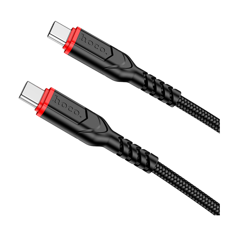 Кабель HOCO X59 Type-C (m)-Type-C (m) 2.0м 3.0A нейлон черный (1/33/330)