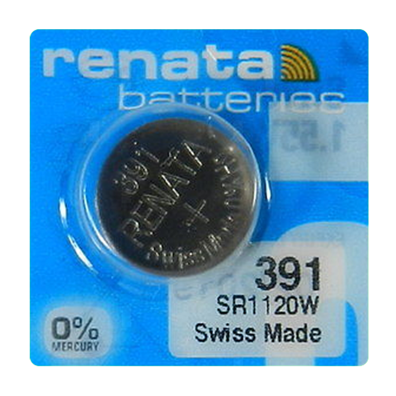 Батарейка Renata 391 (SR1120W) Silver Oxide 1.55V (1/10/100)