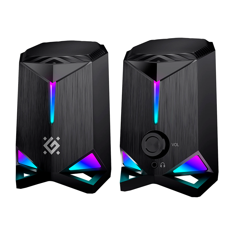 Колонки 2.0 Defender Gravity 6W подсветка USB (1/20)