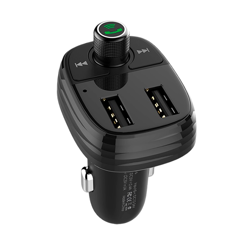 FM-трансмиттер Borofone BC16 2USB microSD bluetooth 4.2 черный (1/84)