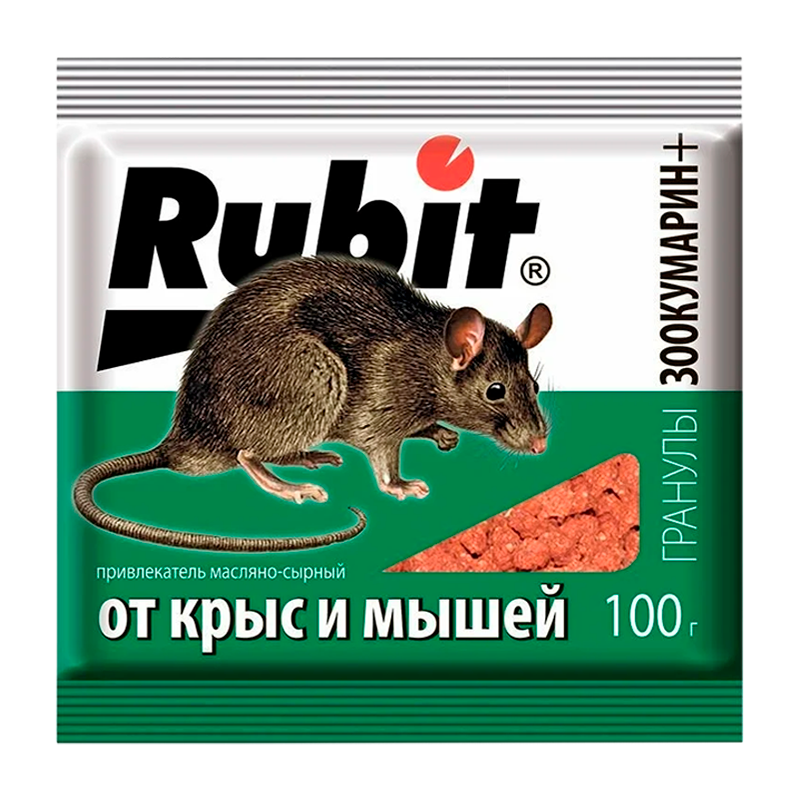 Гранулы Рубит Зоокумарин+ сыр 100 гр 50 шт./кор Летто