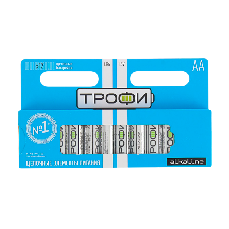 Батарейка Трофи LR6 AA BL12 Alkaline 1.5V (12/336/672/16128)