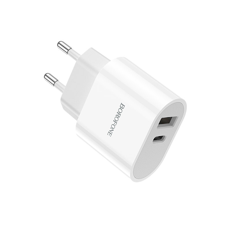 Сетевое З/У Borofone BA62A 1USB/Type-C 2.4A белый