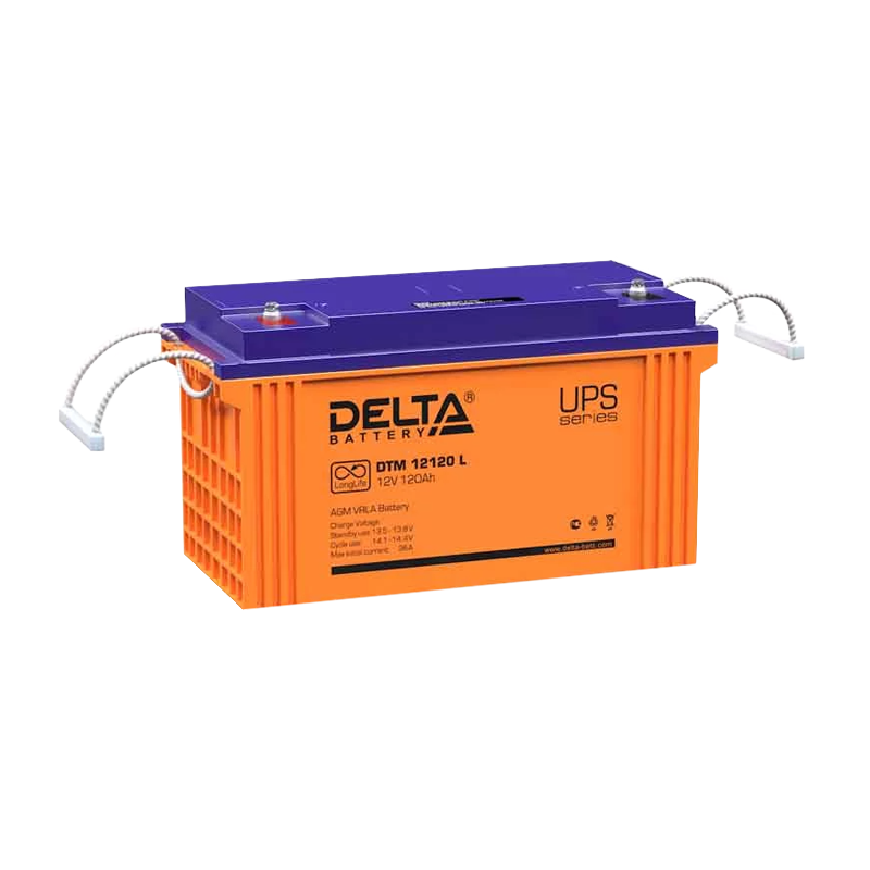 Аккумулятор свинцово-кислотный Delta DTM 12120 L 12V 120Ah