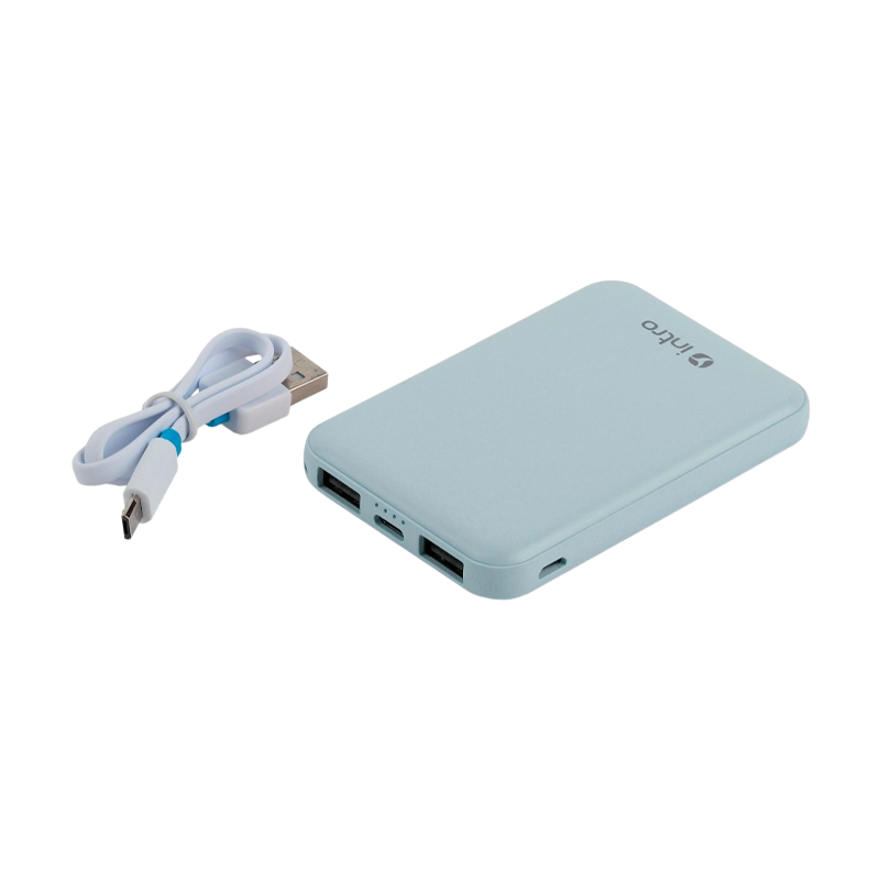 Внешний аккумулятор Intro PB600 5000mAh 2.0A 2USB/Type-C синий (1/50)