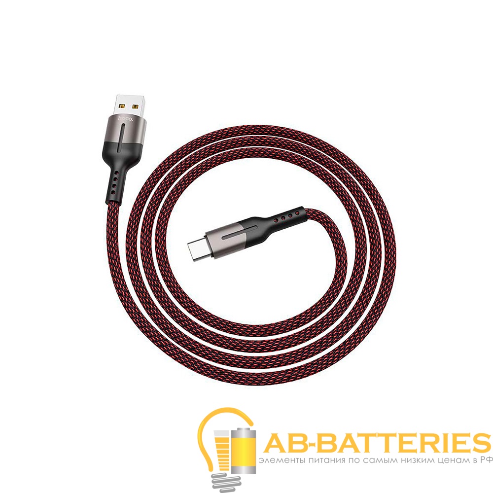 Кабель HOCO U68 USB (m)-microUSB (m) 1.2м 4.0A ткань черный (1/20/200)