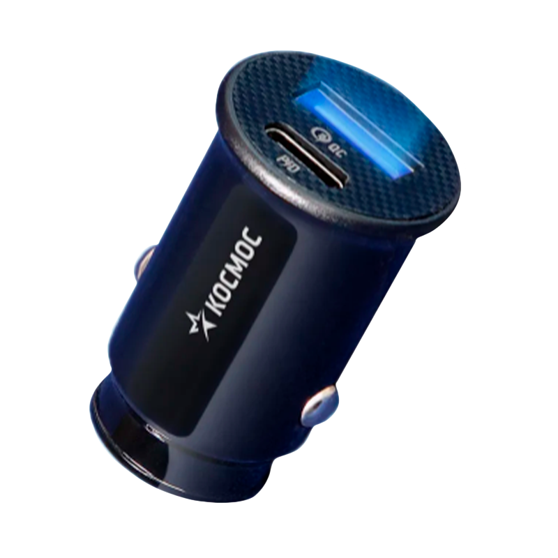 Автомобильное З/У Космос 1USB/Type-C 3.0A 20W QC3.0 / PD3 черный (1/40/80)