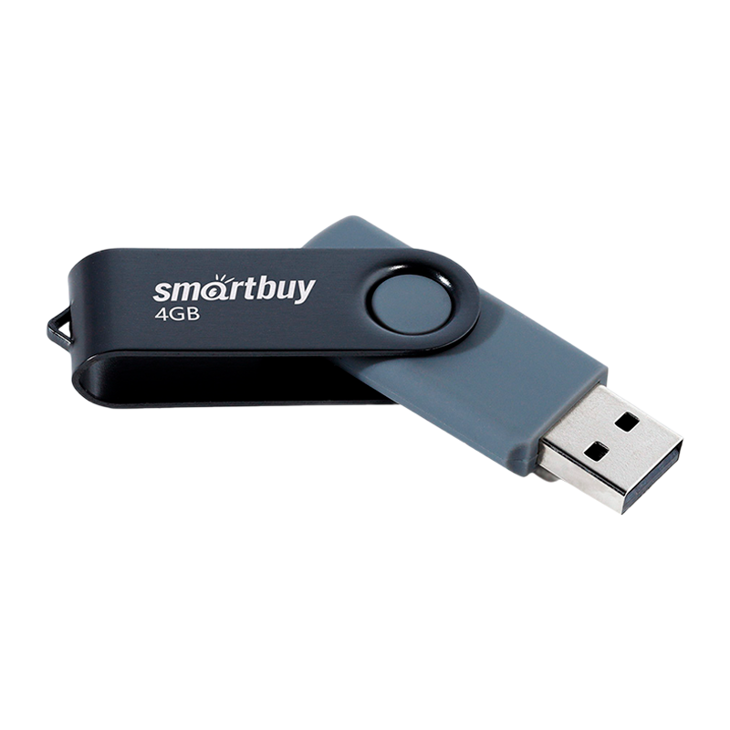 Флеш-накопитель Smartbuy Twist 4GB USB2.0 пластик черный