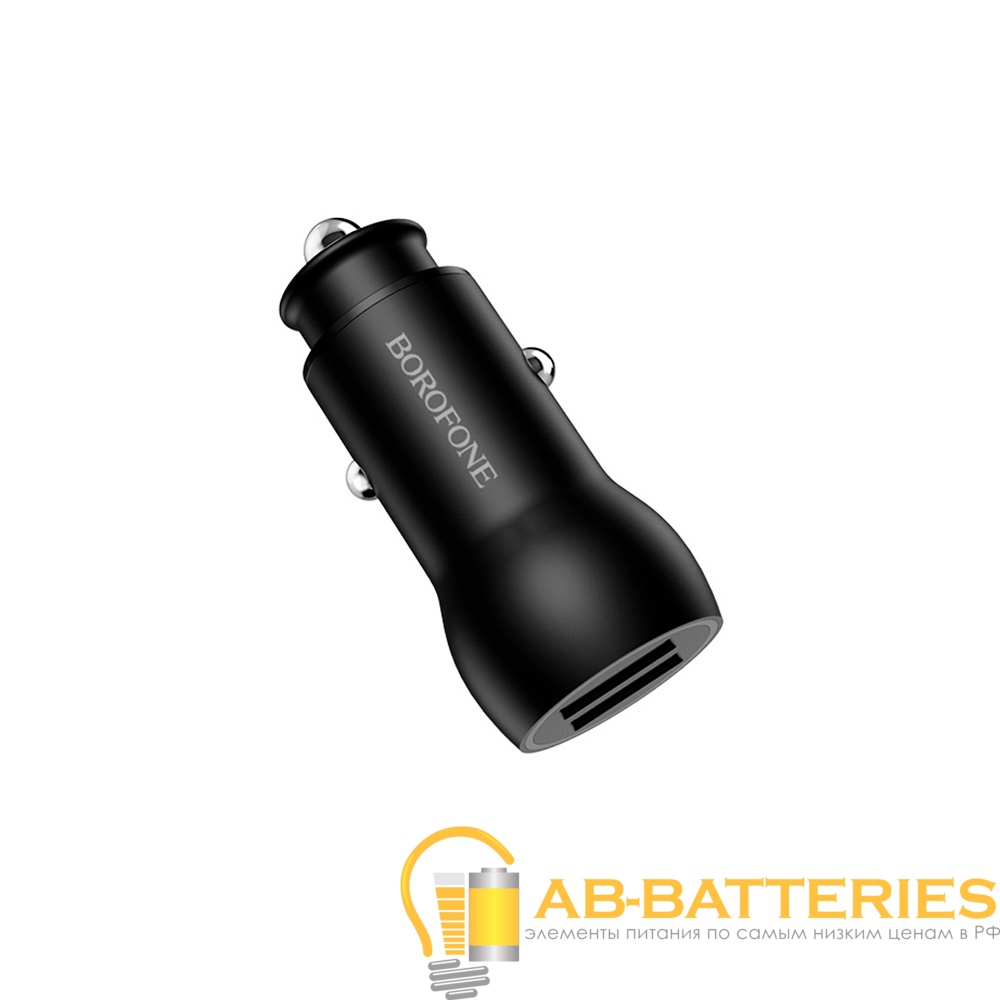Автомобильное З/У Borofone BZ9 2USB 3.1A черный (1/42/168)