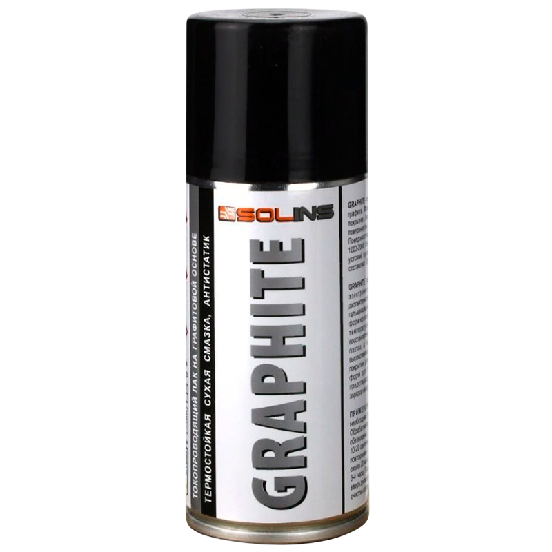 Лак токопроводящий Solins GRAPHITE 200мл на графите аэрозоль