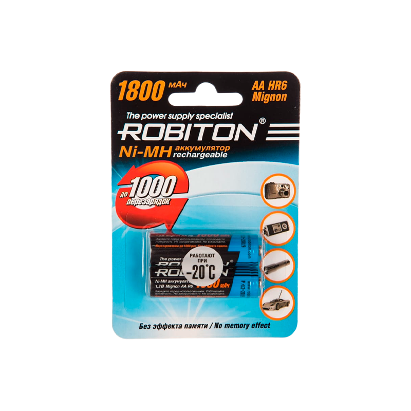 Аккумулятор ROBITON 1800MHAA-2 BL2 (2/50/200)