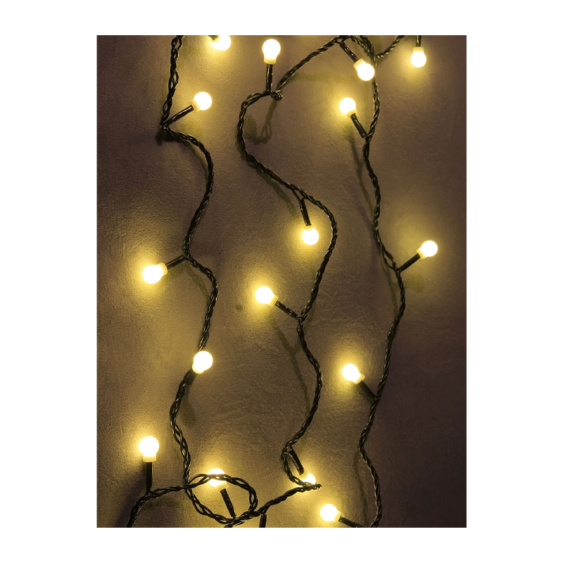 *Гирлянда Космос 30LED 4.4 - 4.5м шарики нить 8 режимов белый (1/100) 